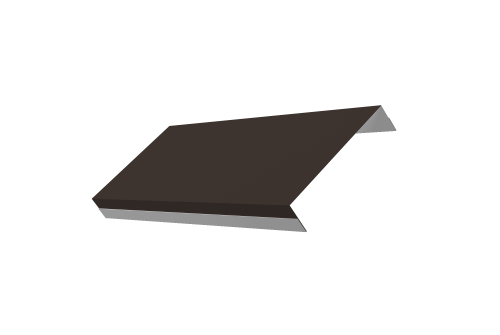 Ламель обратная 125 забора жалюзи Texas стартовая/финишная для калиток и ворот 0,45 Drap-double TX RR 32 темно-коричневый