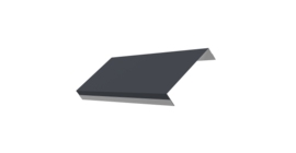 Ламель обратная 125 забора жалюзи Texas стартовая/финишная для калиток и ворот 0,5 PurPro Matt 275 с пленкой RAL 7024 мокрый асфальт