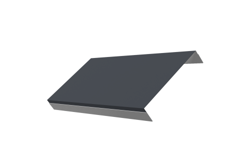 Ламель обратная 150 забора жалюзи Texas стартовая/финишная для калиток и ворот 0,5 Rooftop Бархат с пленкой RAL 7024 мокрый асфальт