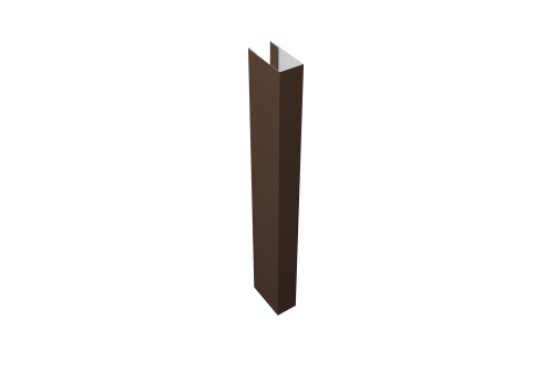 Стойка Texas для калиток и ворот 0,7 PE RAL 8017 шоколад (2м)