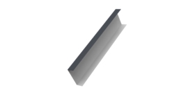 Декоративная накладка на столб универсальная 60х60 для забора жалюзи 0,45 Drap ST RAL 7024 мокрый асфальт (2м)