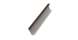 Декоративная накладка на столб универсальная 60х60 для забора жалюзи 0,5 Drap RAL 8017 шоколад (3м)