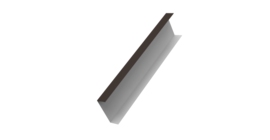 Декоративная накладка на столб универсальная 60х60 для забора жалюзи 0,5 Drap RR 32 темно-коричневый (3м)