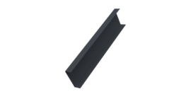 Декоративная накладка на столб универсальная 80х80 для забора жалюзи 0,45 Drap-double TX RAL 7024 мокрый асфальт (2,5м)