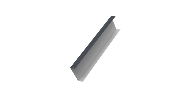 Декоративная накладка на столб универсальная 80х80 для забора жалюзи 0,5 PurLite Matt RAL 7024 мокрый асфальт (2м)