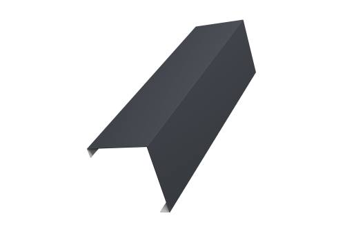 Декоративная накладка на столб универсальная угловая 60х60 для забора жалюзи 0,45 PE RAL 7024 мокрый асфальт (2м)