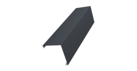 Декоративная накладка на столб универсальная угловая 60х60 для забора жалюзи 0,5 PurLite Matt RAL 7024 мокрый асфальт (2,5м)