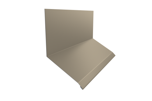 Планка примыкание верхнее к стене фальц Grand Line 150х130х20 0,45 PE с пленкой RAL 1015 светлая слоновая кость (2м)