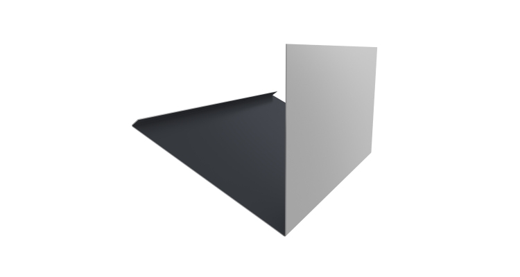 Планка примыкание верхнее к трубе фальц 0,5 PE с пленкой RAL 7024 мокрый асфальт (3м)