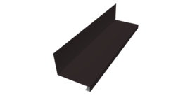 Планка примыкание нижнее к трубе для Кликфальц Pro 0,45 Drap ST RAL 9005 черный (2м)