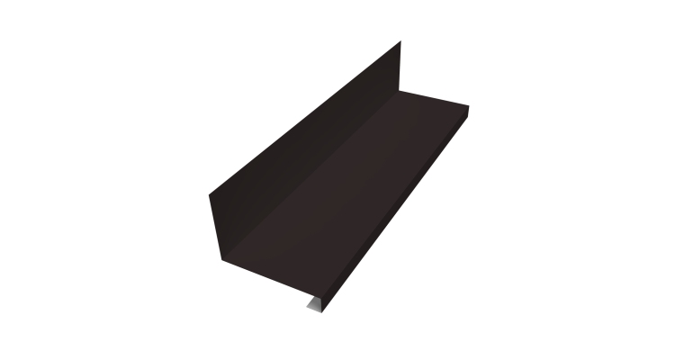 Планка примыкание нижнее к трубе для Кликфальц Pro Grand Line 0,5 Drap TX RAL 9005 черный (2м)