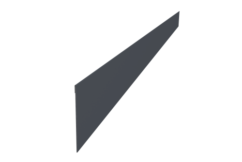 Ламель забора жалюзи Palermo стартовая/финишная для калиток и ворот 0,45 PE RAL 7024 мокрый асфальт