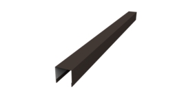 Планка вертикальная лицевая для забора жалюзи Palermo 0,45 Drap TR RR 32 темно-коричневый (2,5м)