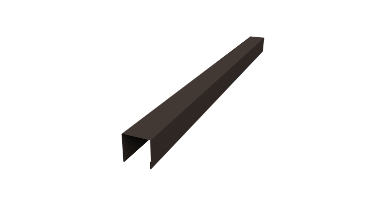 Планка вертикальная лицевая для забора жалюзи Palermo 0,5 Velur X RR 32 темно-коричневый (3м)