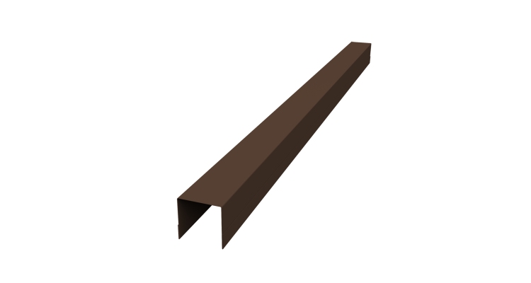 Планка вертикальная обратная Palermo 0,45 Drap-double TX RAL 8017 шоколад (1,8м)