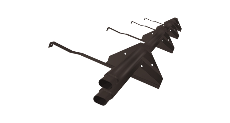 Снегозадержатель трубчатый для натуральной черепицы Стандарт RR 32 3м (профиль до 50мм)