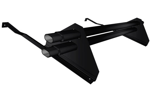 Снегозадержатель трубчатый для натуральной черепицы Стандарт RAL 9005 1м (профиль до 50мм)