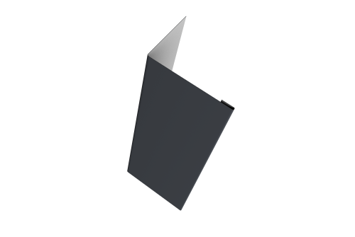 Нащельник для калиток и ворот 25х35 жалюзи Milan, Tokyo, Palermo 0,5 Satin RAL 7024 мокрый асфальт (L2,0)