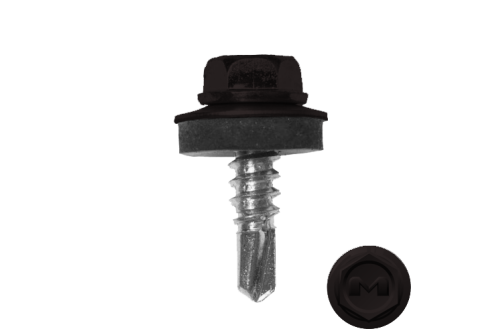 Саморез по металлу Daxmer 5,5х19 RAL 9005 (250) сверло №3