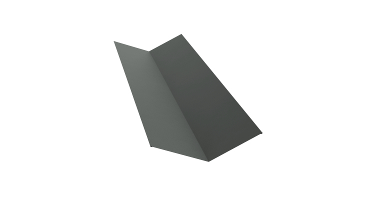 Планка ендовы верхней 145х145 Grand Line 0,45 PE с пленкой RAL 7005 мышино-серый (3м)