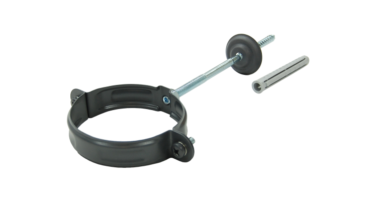 Хомут трубы GL PU Matt 90 мм RAL 7024 мокрый асфальт