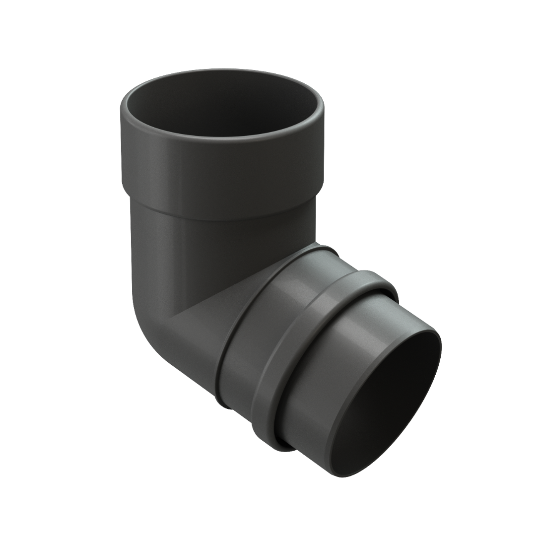 Колено 72˚ для водосточной трубы LUX, графит